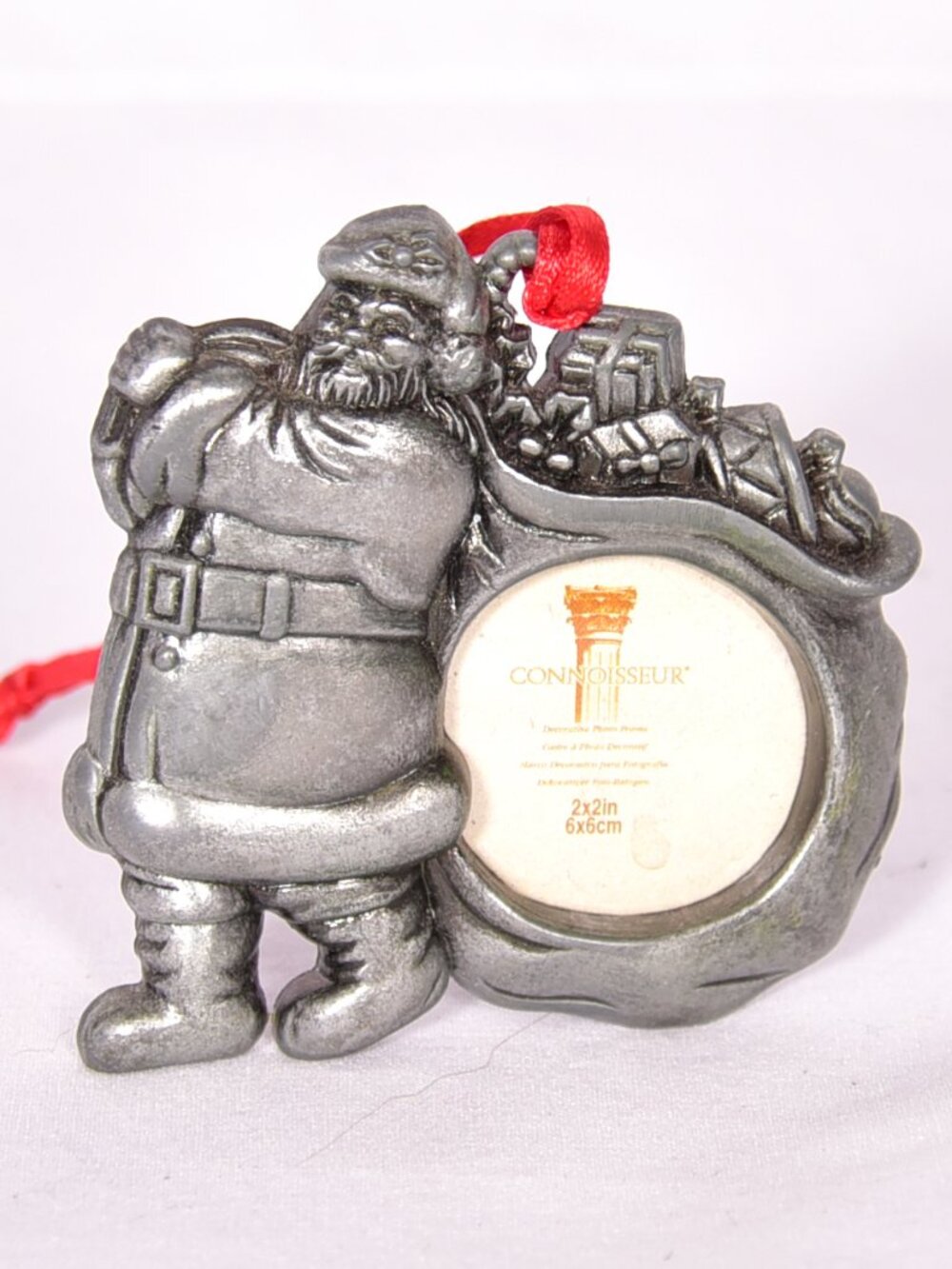 Connoisseur 2x2 Santa Picture Frame Ornament Christmas Holiday Decoration